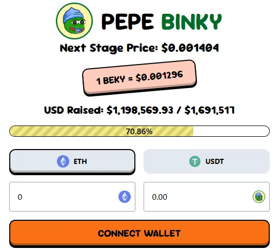 pepe binky presale