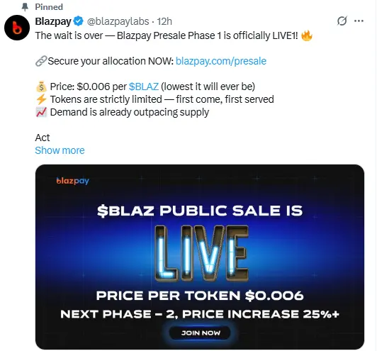 Blazpay $BLAZ Token Presale